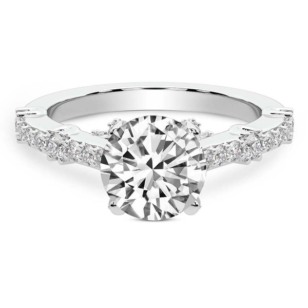 Odyssey Hidden Halo Lab Diamond Ring front view