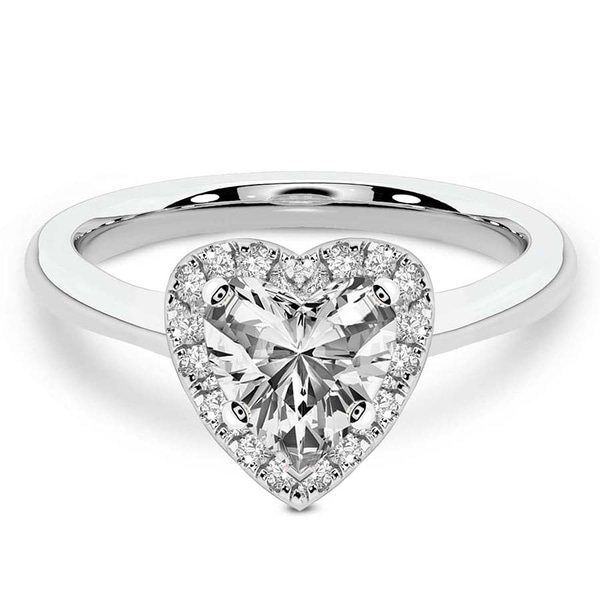 Harriet Halo 2mm Lab Diamond Ring front view