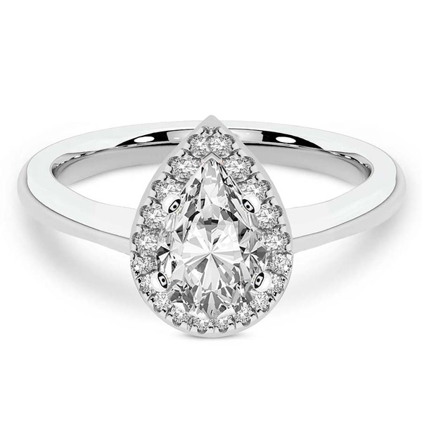 Harriet Halo 2mm Lab Diamond Ring front view