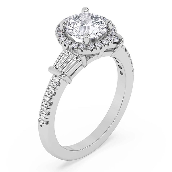 Liora Cascade Halo Lab Diamond Ring top view