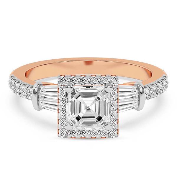 Liora Cascade Halo Lab Diamond Ring front view