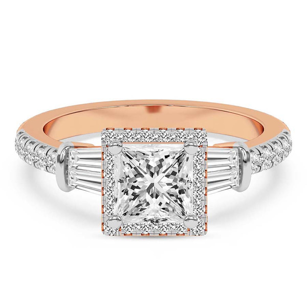 Liora Cascade Halo Lab Diamond Ring front view