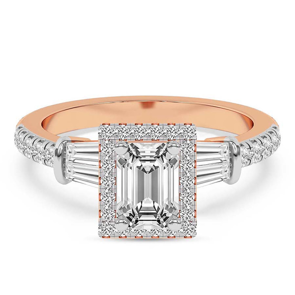 Liora Cascade Halo Lab Diamond Ring front view