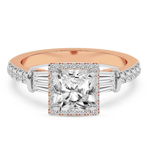 Liora Cascade Halo Lab Diamond Ring front view