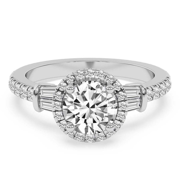 Liora Cascade Halo Lab Diamond Ring front view
