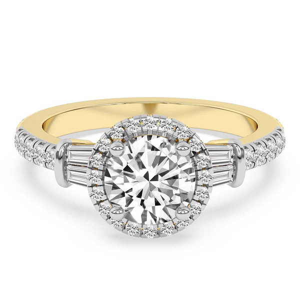 Liora Cascade Halo Lab Diamond Ring front view
