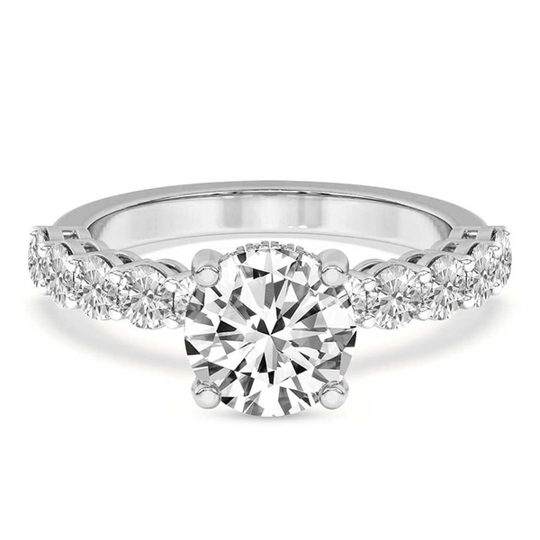 Elinor Side Round Lab Diamond Ring front view