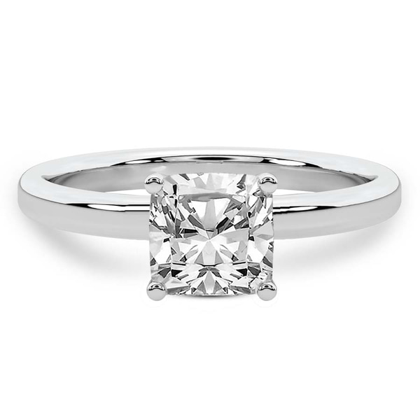 Four Prong Solitaire 1.5mm Lab Diamond Ring front view