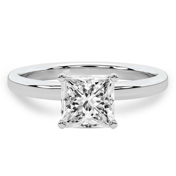 Four Prong Solitaire 1.5mm Lab Diamond Ring front view