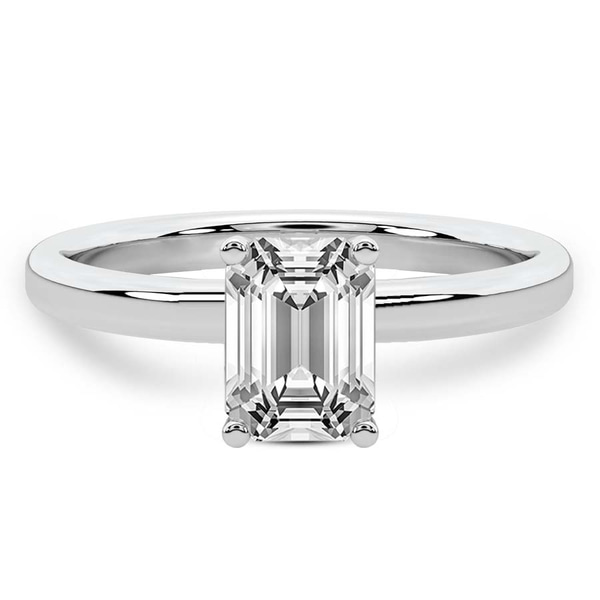 Four Prong Solitaire 1.5mm Lab Diamond Ring front view