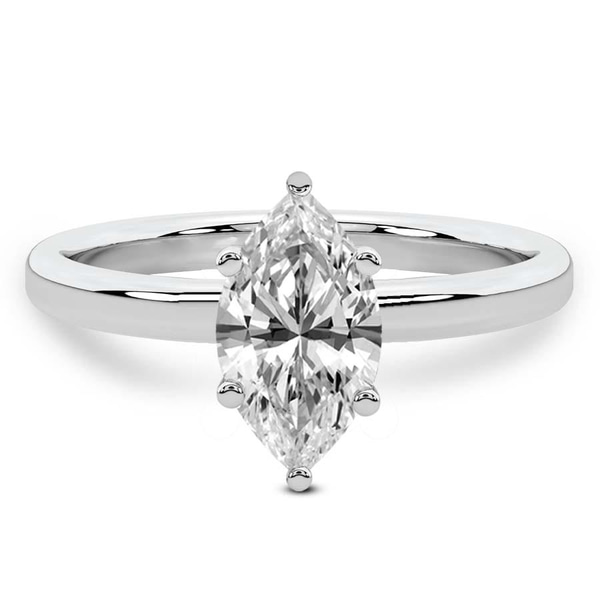 Four Prong Solitaire 1.5mm Lab Diamond Ring front view