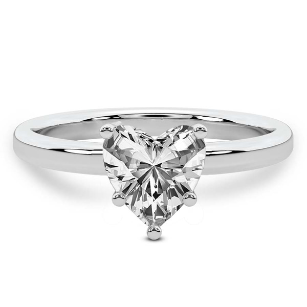 Four Prong Solitaire 1.5mm Lab Diamond Ring front view