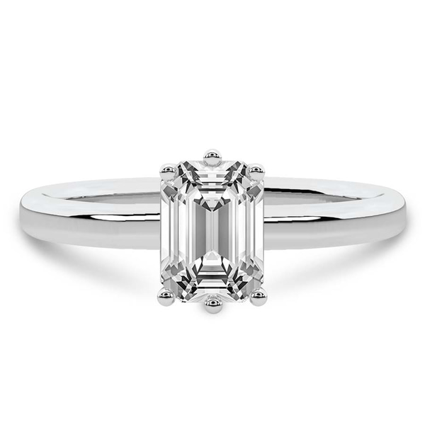 Six Prong Solitaire 1.5mm Lab Diamond Ring front view