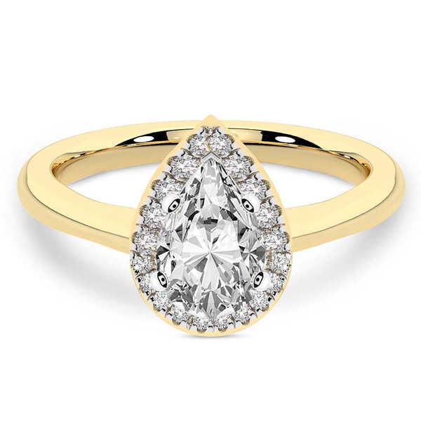 Harriet Halo 1.5mm Lab Diamond Ring front view