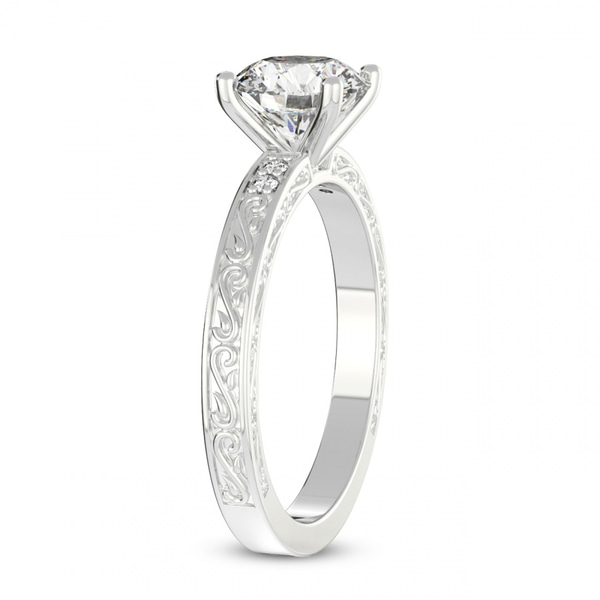 Antique Allure Vintage Lab Diamond Ring top view