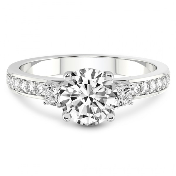 Trilogy Three Stone Lab Diamond Ring front view