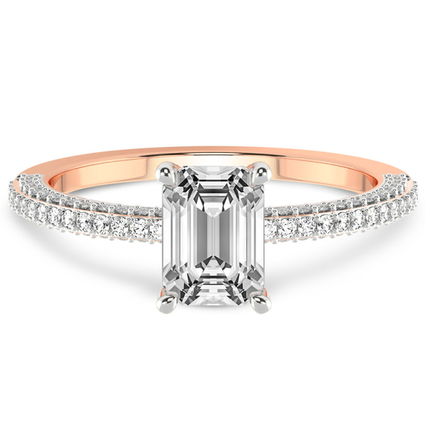 Grace Micro pavé Eternity Lab Diamond Ring front view