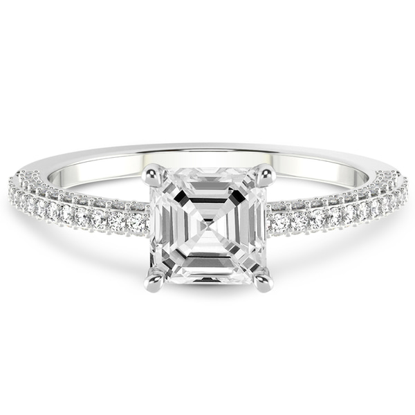 Grace Micro pavé Eternity Lab Diamond Ring front view