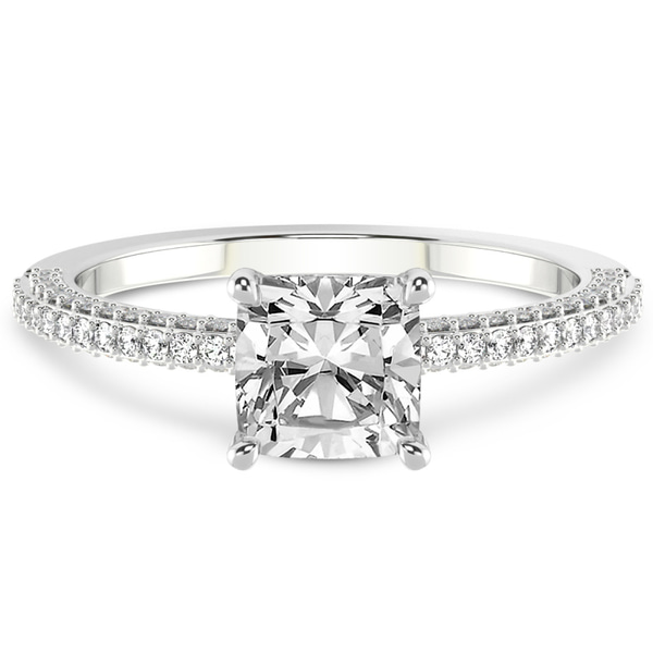 Grace Micro pavé Eternity Lab Diamond Ring front view