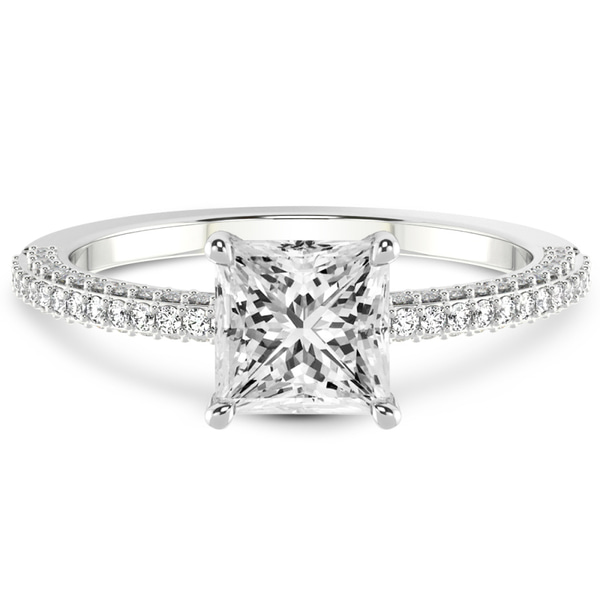 Grace Micro pavé Eternity Lab Diamond Ring front view