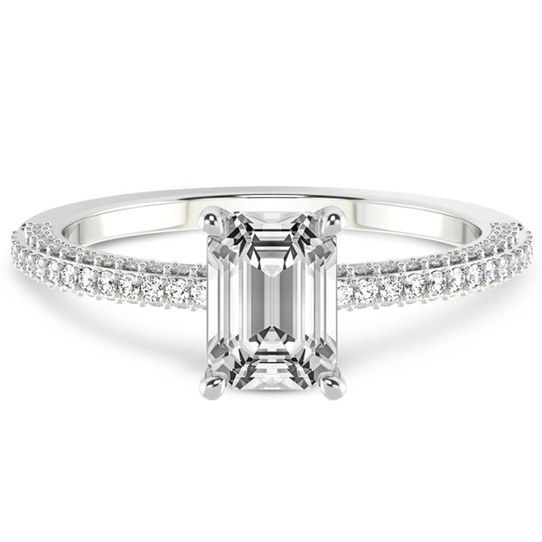 Grace Micro pavé Eternity Lab Diamond Ring front view