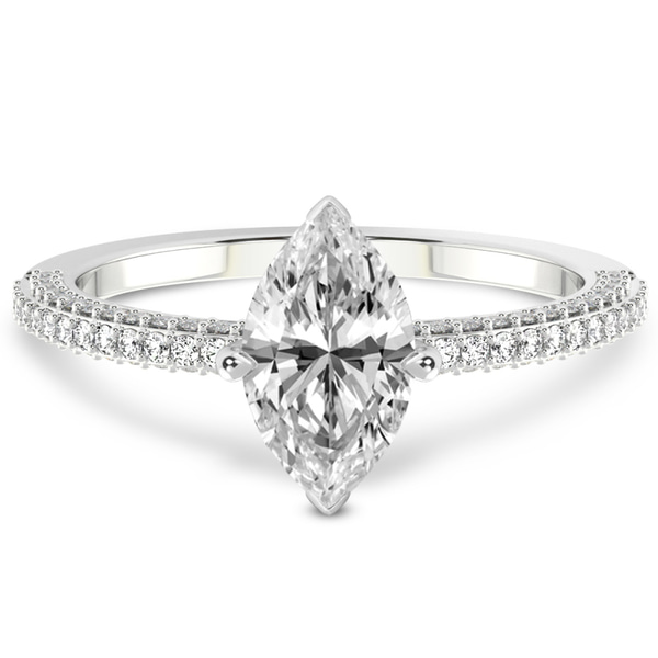 Grace Micro pavé Eternity Lab Diamond Ring front view