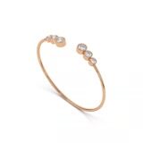 14ct Rose Gold Lina Tapered Flexi Lab Diamond Bangle Bracelet (1 Ct. Tw.) video