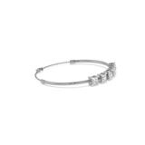 14kt White Gold Linea Princess Lab Diamond openable bracelet (1 Ct. Tw.) video