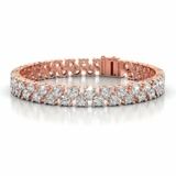 14kt Rose Gold Isidora Round Double Row Lab Diamond Tennis Bracelet (3 Ct. Tw.) video