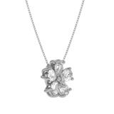Platinum Pear Petal Lab Diamond Fashion Necklace (1/2 Ct. Tw.) video