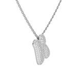 10kt White Gold Lab Diamond Initial K Necklace (1 Ct. Tw.) video