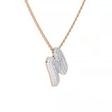 9ct Rose Gold Lab Diamond Initial M Necklace (1 Ct. Tw.) video