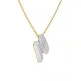 9ct Yellow Gold Lab Diamond Initial M Necklace (1 Ct. Tw.) video