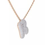 9ct Rose Gold Lab Diamond Initial R Necklace (1 Ct. Tw.) video