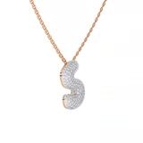 9ct Rose Gold Lab Diamond Initial S Necklace (1 Ct. Tw.) video