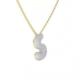14ct Yellow Gold Lab Diamond Initial S Necklace (1 Ct. Tw.) video