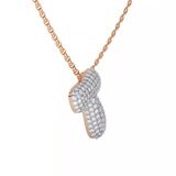 9ct Rose Gold Lab Diamond Initial T Necklace (1 Ct. Tw.) video