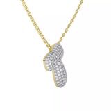 14ct Yellow Gold Lab Diamond Initial T Necklace (1 Ct. Tw.) video