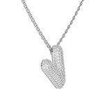9ct White Gold Lab Diamond Initial V Necklace (1 Ct. Tw.) video