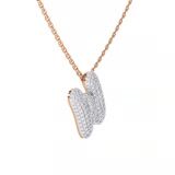 14kt Rose Gold Lab Diamond Initial W Necklace (1 Ct. Tw.) video