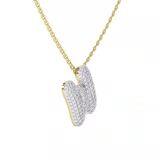 14kt Yellow Gold Lab Diamond Initial W Necklace (1 Ct. Tw.) video