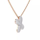 10kt Rose Gold Lab Diamond Initial X Necklace (1 Ct. Tw.) video
