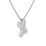 10kt White Gold Lab Diamond Initial X Necklace (1 Ct. Tw.) video