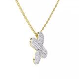 10kt Yellow Gold Lab Diamond Initial X Necklace (1 Ct. Tw.) video