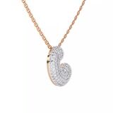 9ct Rose Gold Lab Diamond Initial C Necklace (1 Ct. Tw.) video