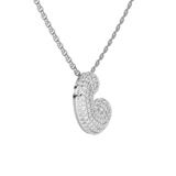 9ct White Gold Lab Diamond Initial C Necklace (1 Ct. Tw.) video