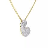 14ct Yellow Gold Lab Diamond Initial C Necklace (1 Ct. Tw.) video
