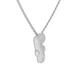 10kt White Gold Lab Diamond Initial F Necklace (1 Ct. Tw.) video