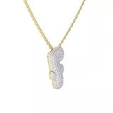 10kt Yellow Gold Lab Diamond Initial F Necklace (1 Ct. Tw.) video