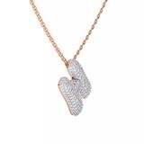 9ct Rose Gold Lab Diamond Initial H Necklace (1 Ct. Tw.) video